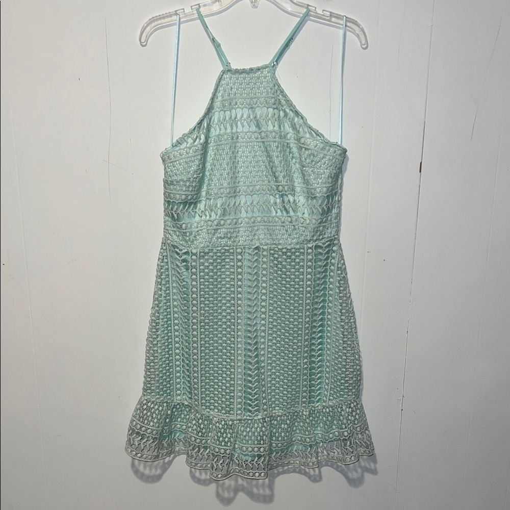 VENUS Light Green Lace Halter Dress D
